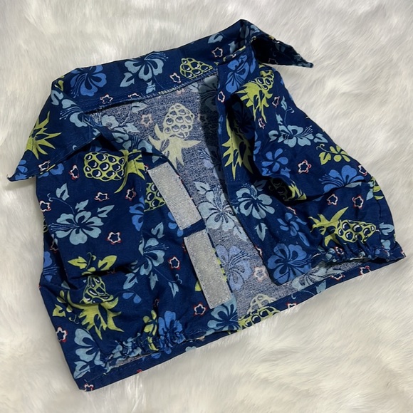 Boots & Barkley Canine Hawaiian Cotton Shirt with Lei Collar S - Picture 7 of 10